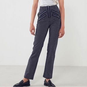 UO Silence and Noise Malorie Pinstripe Zipper Pant